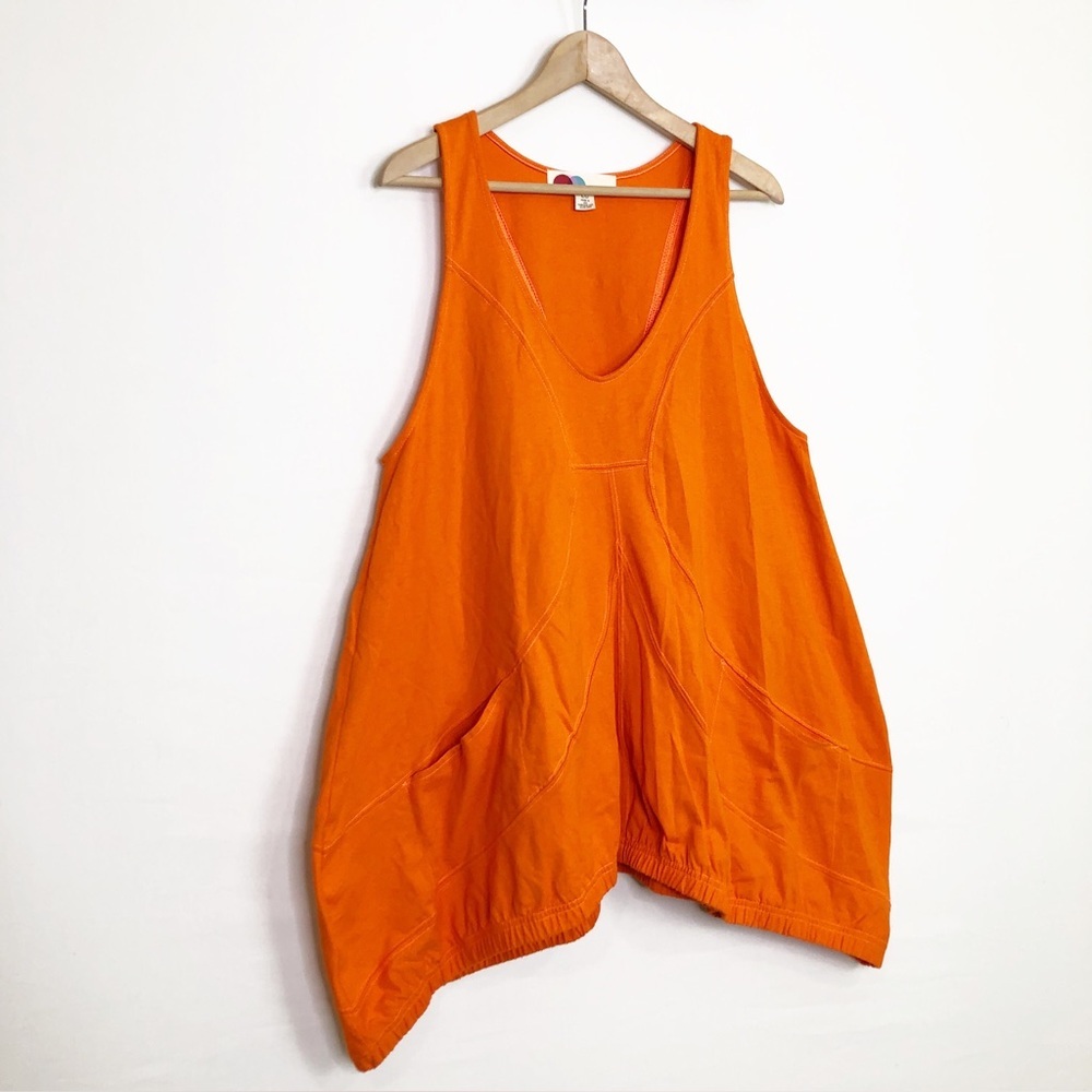 Free People large Beach Cory orange tunic top - Picture 11 of 13